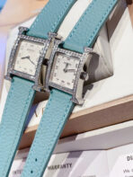 HM HEURE H 26 SILVER WHITE DIAL EPSOM LEATHER EPSOM LEATHER - Image 3