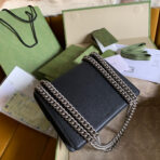 DYONYSUS SHOULDER BAG 20 IN BLACK  SILVER HARDWARE - Image 7