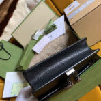 DYONYSUS SHOULDER BAG 20 IN BLACK  SILVER HARDWARE - Image 9