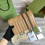 GG MARMONT MINI 20 SHOULDER BAG IN CAMEL BROWN - Image 5