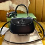 BAMBOO TOP HANDLE BAG 21 IN BLACK