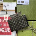 DYONYSUS SHOULDER BAG 20 IN BLACK YELLOW DENIM AND BLACK  TRIM SILVER HARDWARE - Image 5