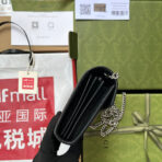 DYONYSUS SHOULDER BAG 20 IN BLACK YELLOW DENIM AND BLACK  TRIM SILVER HARDWARE - Image 6