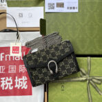 DYONYSUS SHOULDER BAG 20 IN BLACK YELLOW DENIM AND BLACK  TRIM SILVER HARDWARE - Image 2