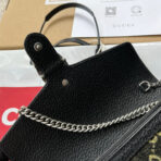 DYONYSUS SHOULDER BAG 20 IN BLACK YELLOW DENIM AND BLACK  TRIM SILVER HARDWARE - Image 9