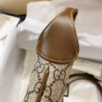 JACKIE 1961 SMALL 28 SHOULDER BAG IN BEIGE CANVAS AND BROWN - Image 9