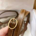 JACKIE 1961 SMALL 28 SHOULDER BAG IN BEIGE CANVAS AND BROWN - Image 8