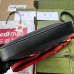 JACKIE 1961 SHOULDER BAG 28 IN BLACK YELLOW DENIM AND BLACK  TRIM GOLD HARDWARE - Image 10