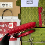 BLONDIE SHOULDER BAG 28 IN RED LAMBSKIN GOLD HARDWARE - Image 7