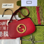 BLONDIE SHOULDER BAG 28 IN RED LAMBSKIN GOLD HARDWARE - Image 2