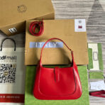 GG JACKIE SMALL 28 SHOULDER BAG IN CHERRY RED - Image 4