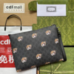CLUTCH WITH TIGER PRINT 30 IN BLACK MONOGRAM CANVAS - Image 2