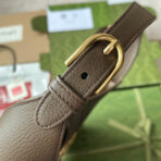 MEDIUM SHOULDER BAG 39 IN COFFEE  GOLD HARDWARE - Image 8