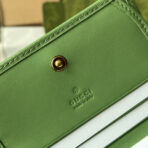 MARMONT QUILTED WALLET 11 IN LIGHT GREEN LAMBSKIN - Image 4