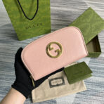 GG BLONDIE 21 FULL ZIP WALLET IN LIGHT PINK