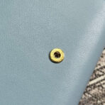 BLONDIE INTERLOCK MINI SHOULDER BAG 12 IN SKY BLUE  GOLD CHAIN - Image 6