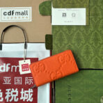 FULL-ZIP WALLET 19 IN ORANGE EMBOSSED - Image 2