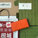 FULL-ZIP WALLET 19 IN ORANGE EMBOSSED - Image 10