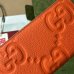 FULL-ZIP WALLET 19 IN ORANGE EMBOSSED - Image 6