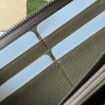 FULL-ZIP WALLET 19 IN MOSS GREEN EMBOSSED - Image 5