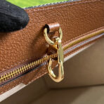 GG LARGE 37 TOTE BAG IN GREY CANVAS AND BROWN - Image 10