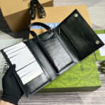 GG CLASP CLUTCH 20 IN BLACK CANVAS AND - Image 5