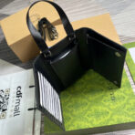 GG CLASP CLUTCH 20 IN BLACK CANVAS AND - Image 6