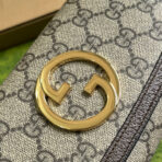 BLONDIE SHOULDER BAG 21 IN BEIGE MONOGRAM CANVAS AND DARK BROWN  TRIM GOLD HARDWARE - Image 10