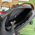 MESSENGER BAG 27 IN BLACK MONOGRAM CANVAS - Image 10