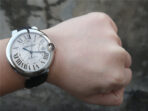 BALLON BLEU DATE 42 SILVER DIAL BLACK BRACELET - Image 3