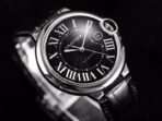 BALLON BLEU 42 BLACK DIAL LEATHER BRACELET - Image 4