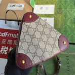 BUCKET BAG 18 IN BURGUNDY RED CANVAS AND  GOLD HARDWARE - Image 3