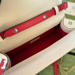 DYONYSUS SMALL TOP HANDLE BAG 24 IN BEIGE MIX RED  DRAGON PRINT - Image 9