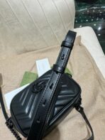 GG MINI 18 MARMONT MATELASS�� SHOULDER BAG BLACK - Image 4