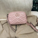 GG MINI 18 MARMONT MATELASS�� SHOULDER BAG LIGHT PINK - Image 2