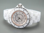 J12 33mm Quartz White Ceramic Diamond Numerals Pink Mop Dial - Image 6