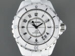 J12 Date Automatic White Ceramic Black Numerals White Dial - Image 2