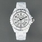J12 Date Automatic White Ceramic Black Numerals White Dial - Image 10