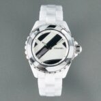 J12 38mm Automatic Limited Untitled H5582 White Ceramic Black White Dial - Image 10