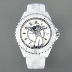 J12 38mm Mademoiselle Automatic White Ceramic - Image 10
