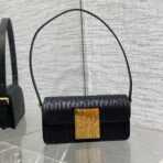 FLAP BAG 18 BLACK QUILTED ALLOVER - Image 2