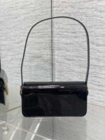 FLAP BAG 18 IN BLACK PATENT - Image 3