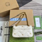 GG MARMONT SMALL 22 BAG IN WHITE LAMBSKIN - Image 4