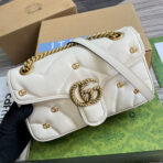 GG MARMONT MEDIUM 26 BAG IN WHITE LAMBSKIN - Image 3