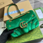 GG MARMONT MINI 22 BAG IN COOL GREEN VELVET - Image 3