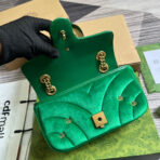 GG MARMONT MINI 22 BAG IN COOL GREEN VELVET - Image 5