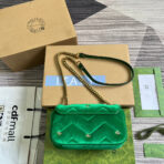 GG MARMONT MINI 22 BAG IN COOL GREEN VELVET - Image 4