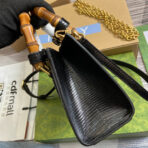 GG DIANA JUMBO 20 MINI TOTE BAG BLACK CANVAS - Image 7