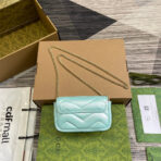 GG MARMONT 16 MINI SHOULDER BAG BLUE IRIDESCENT - Image 5