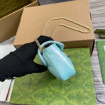 GG MARMONT 16 MINI SHOULDER BAG BLUE IRIDESCENT - Image 8